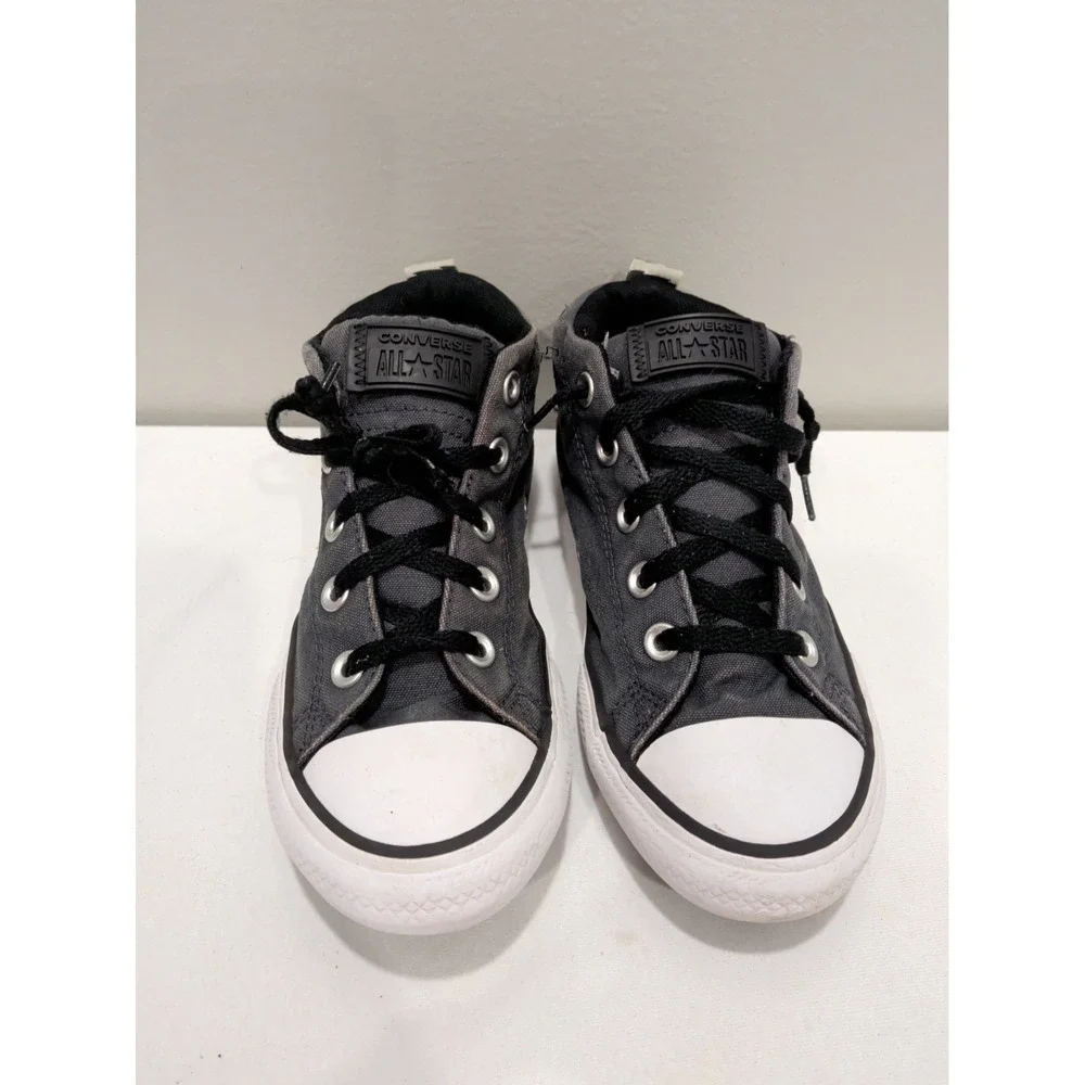 Converse Chuck Taylor All Star Street Shoes, Grey/Black, 660041F, Junior Size 3